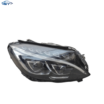 Refit All LED High Configuration Headlights for Mercedes Benz W205 Class C 2015 Program Plug and Play