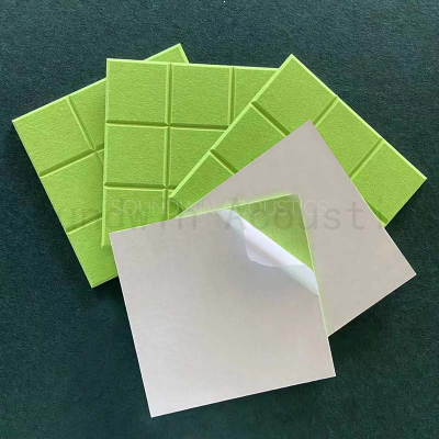  Duplex Color Polyester Fiber Acoustic Wall Panel Engraved Design Sound Absorbing Board for Home & Commercial Use