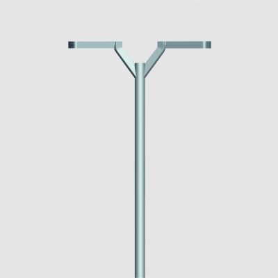 Dina round pole inclined arm garden lamp