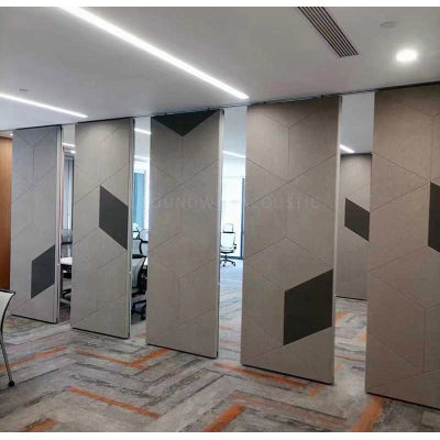 Soundproof  Movable Partitioning Wall Easily Divide Space For Meeting Room With Wooden Finish