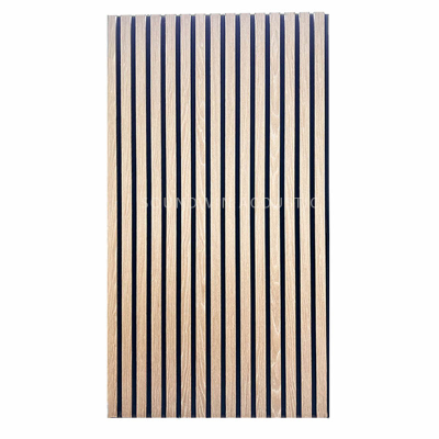 Oak Wood Acoustic Slat Wooden Wall Panels With Black Felt