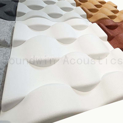 3D Decorative Polyester PET Sound Absorbing Panels Interior Acoustic Wall Panels for Hotel & Office Decoration