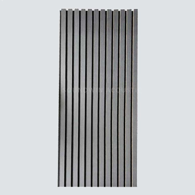 Black Sandalwood Acoustic Slat Wood Wall Panels Black Felt 
