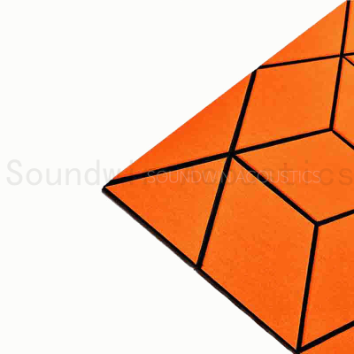 12mm Duplex Color Engraved Polyester Fiber Acoustic Panel Decor Sound Proof Wall Panel for Cinema
