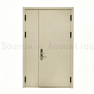  Commercial Acoustic Soundproof Door, One Frame Two Door Sashes Series, Anti‑Noise Interior Door for Office and Media Room